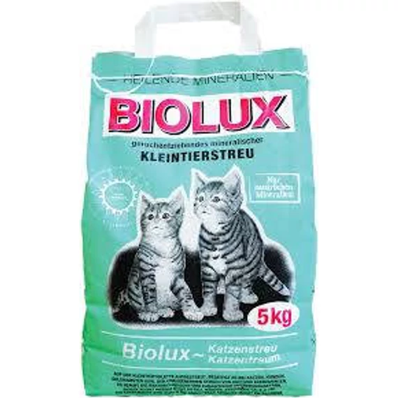 Biolux - zeolit alapú csomósodó macskaalom (5kg)