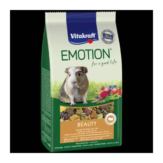 Vitakraft Emotion Beautiy All Ages Cavia  - Teljes értékű eledel (egészséges bőr,szőr) tengerimalacok részére (600g)