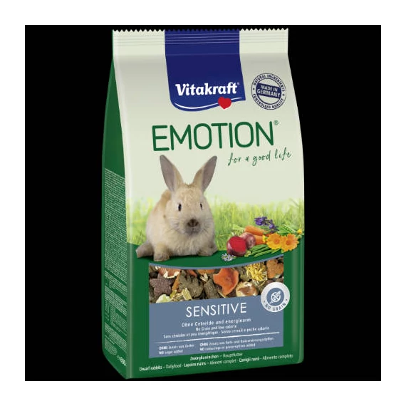 Vitakraft Emotion Sensitive All Ages Rabbit - Teljes értékű eledel (gabonamentes) törpenyulak részére (600g)
