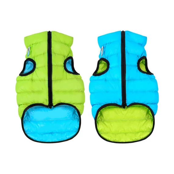 AiryVest kutyaruha kifordítható, M 40, világos zöld-kék
