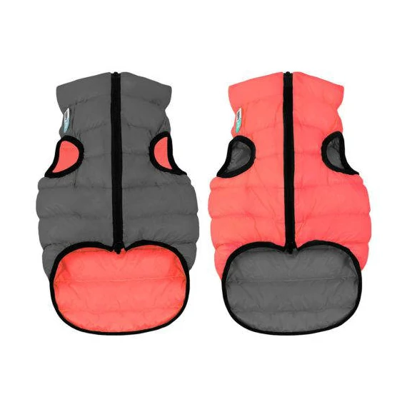 AiryVest kutyaruha kifordítható, M 40, korall-szürke