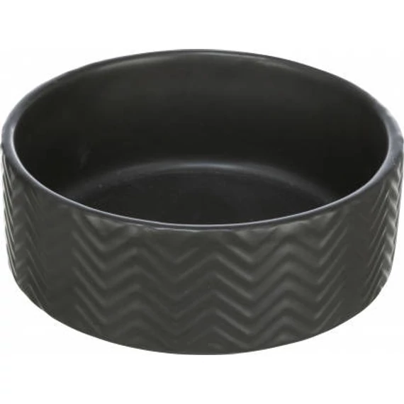 Trixie Ceramic Bowl - kerámia tál (nyomott mintával, fekete) kutyák részére (0,9l/16cm)