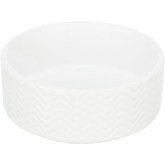 Trixie Ceramic Bowl - kerámia tál (nyomott mintával, fehér) kutyák részére (0,4l/13cm)