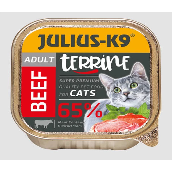 Julius-K9 Cat Terrine Adult Beef - nedveseledel (marha) felnőtt macskák részére (100g)