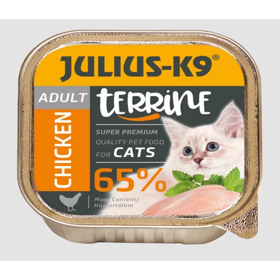 Julius-K9 Cat Terrine Adult Chicken - nedveseledel (csirke) felnőtt macskák részére (100g)
