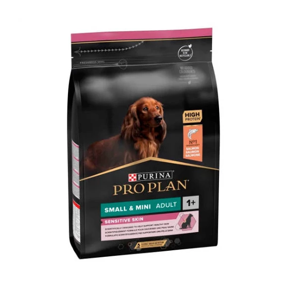 PRO PLAN Small & Mini Adult Sensitive Skin - Szárazeledel (lazac) felnőtt kutyák részére (7kg)