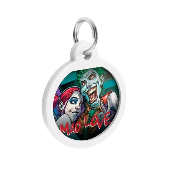 WAUDOG Smart ID QR - biléta ("Mad Love" minta, QR kód) kisállatok részére (Ø25mm)