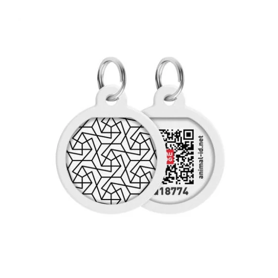 WAUDOG Smart ID QR - biléta (geometria minta, QR kód) kisállatok részére (Ø25mm)