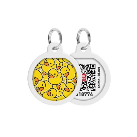 WAUDOG Smart ID QR - biléta (kacsás minta, QR kód) kisállatok részére (Ø25mm)