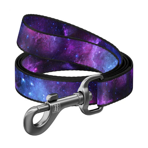 WAUDOG leashes NASA21 - póráz (QR kódos, NASA21 dizájn, müa.csatt) kutyák részére (122cm/25mm) L