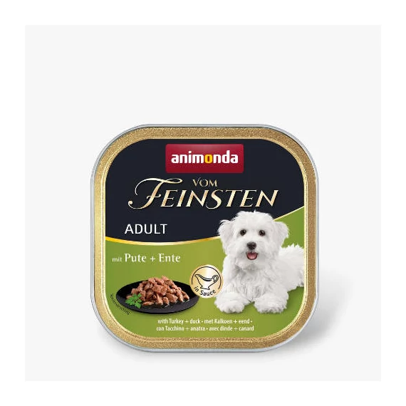 Animonda Vom Feinsten Adult (pulyka, kacsa szószban) alutálkás - Felnőtt kutyák részére (150g)