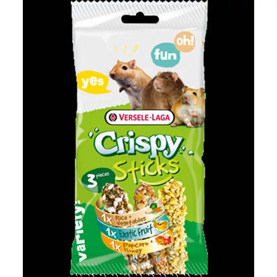 Versele-Laga Crispy Sticks - triplarúd (rizs,egzotikus gyümölcs,popcorn) rágcsálók részére (160g)