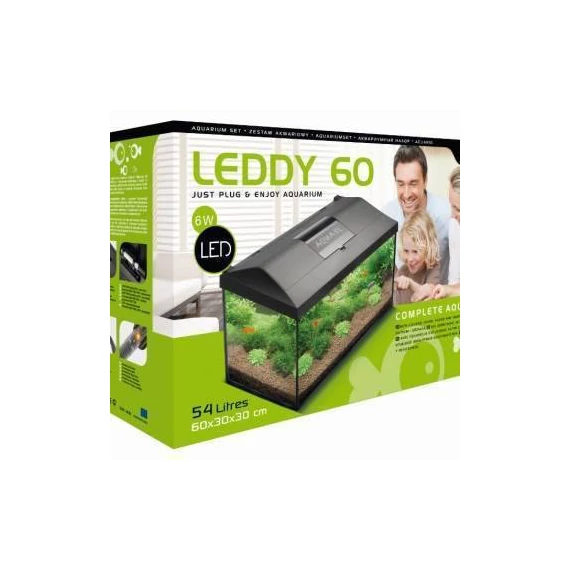 AquaEl Leddy Day&Night 60 black - akvárium szett (fekete) 54l/60x30x30cm