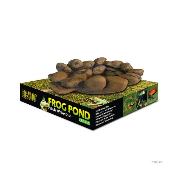 Exo-Terra Frog Pond - Pebble Water Dish "S" - vizestál (kavics figura) békák részére (15x12,5x5,5cm/75ml)
