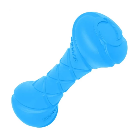 PitchDog Safe And Durable Barbell-Shaped Dog Toy - játék (súlyzó,kék) kutyák részére (Ø7cm/19cm)