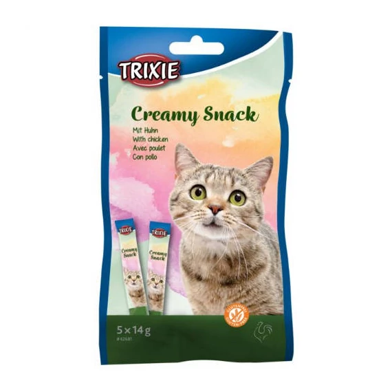Trixie Creamy Snack with chicken - jutalomfalat (baromfival) macskák részére (5×14g)