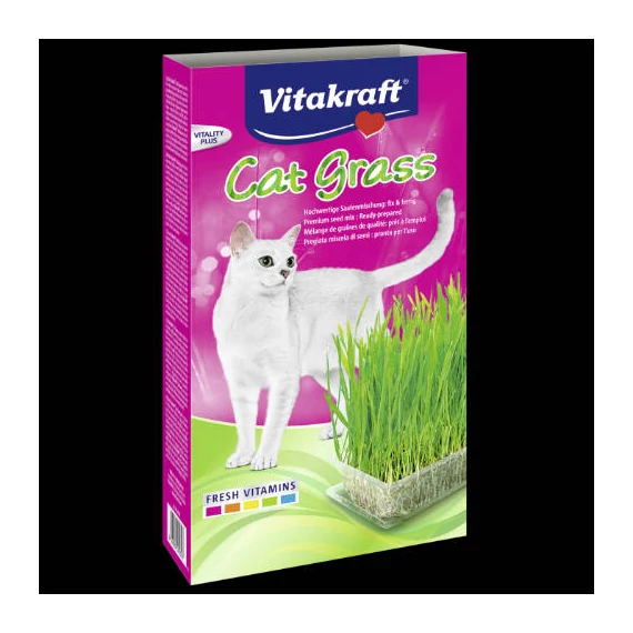 Vitakraft Cat Grass - kiegészítő eleség dobozban (macskafű vetőmag) 120g