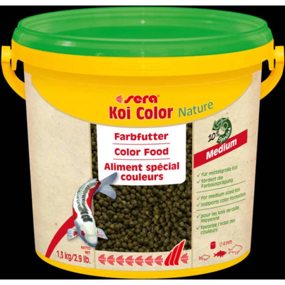 Sera Koi Color Nature Medium - granulátum táplálék tavihalak részére (3,8liter/1,3kg)