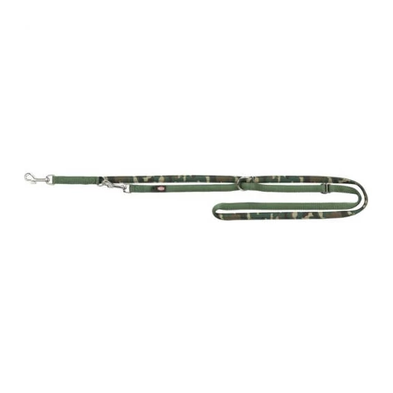 KT24: trixie 1987623 Póráz,neoprém párnázott,M-L: 2m/20 mm, terepmintás/zöld