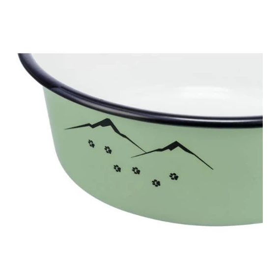 Trixie Bowl, enamel/stainless steel - zománcozott,fémtál (zöld) kutyák részére (0,9l /Ø17cm)