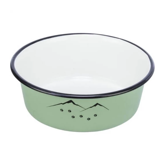 Trixie Bowl, enamel/stainless steel - zománcozott,fémtál (zöld) kutyák részére (1,9l /Ø21cm)