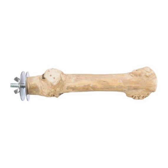 KT25.Trixie Perch with screw attachment - ülőrúd (kávéfából) díszmadarak részére (20cm /Ø20-30mm)