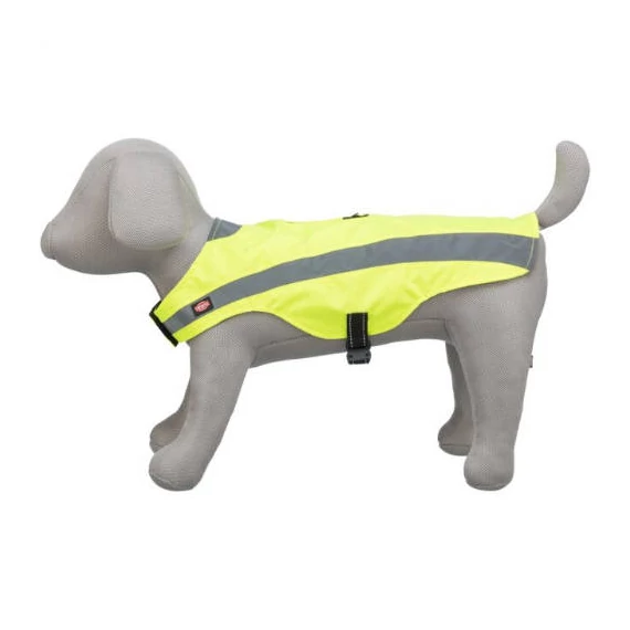 Trixie Safety Vest - Biztonsági mellény (neon sárga,fényvisszaverő) kutyák részére (XS) 30cm