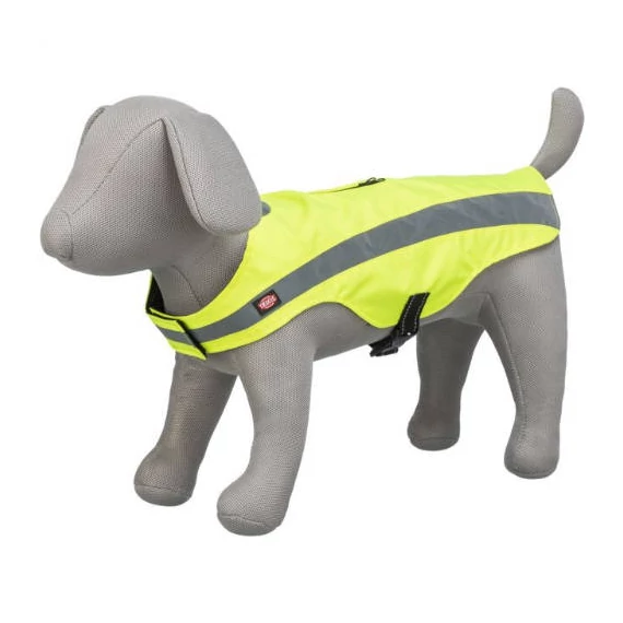 Trixie Safety Vest - Biztonsági mellény (neon sárga,fényvisszaverő) kutyák részére (S) 40cm