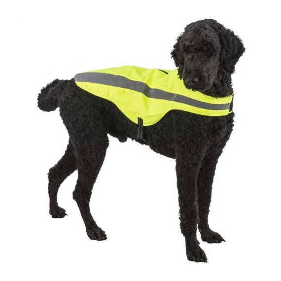 Trixie Safety Vest - Biztonsági mellény (neon sárga,fényvisszaverő) kutyák részére (M) 50cm