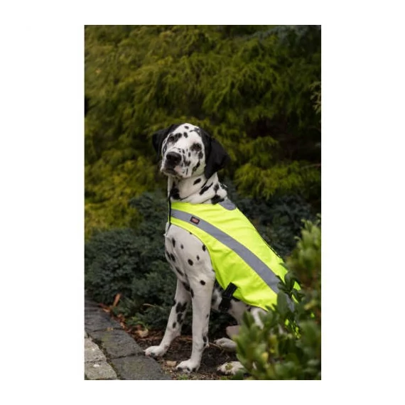 Trixie Safety Vest - Biztonsági mellény (neon sárga,fényvisszaverő) kutyák részére (L) 60cm