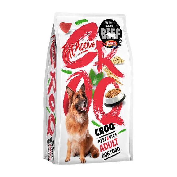 FitActive CROQ Premium Beef&Rice Adult - Teljesértékű eledel felnőtt kutyák részére (3kg)