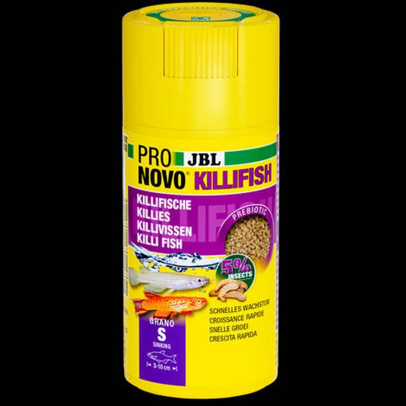 JBL ProNovo Killifish Grano "S" - granulátum táplálék (S-es méret) 3-10cm-es akváriumi halak részére (48g/100ml)