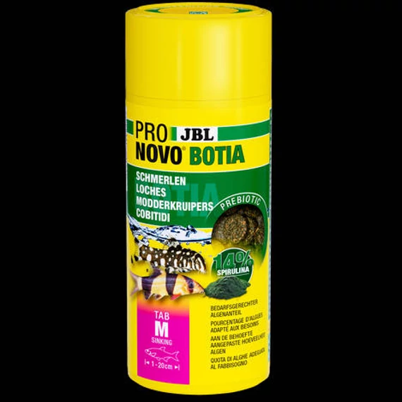 JBL Pronovo Botia Tab M - Tápláléktabletta minden 1-20 cm-es Botia és talajlakó halak részére (250ml/150g)