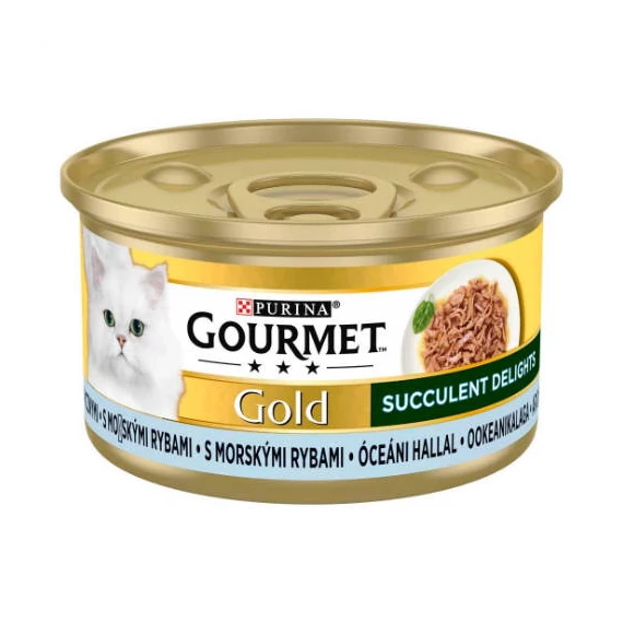 GOURMET GOLD Succulent Delights - Nedves eledel (Óceáni hal)  macskák részére (85g)