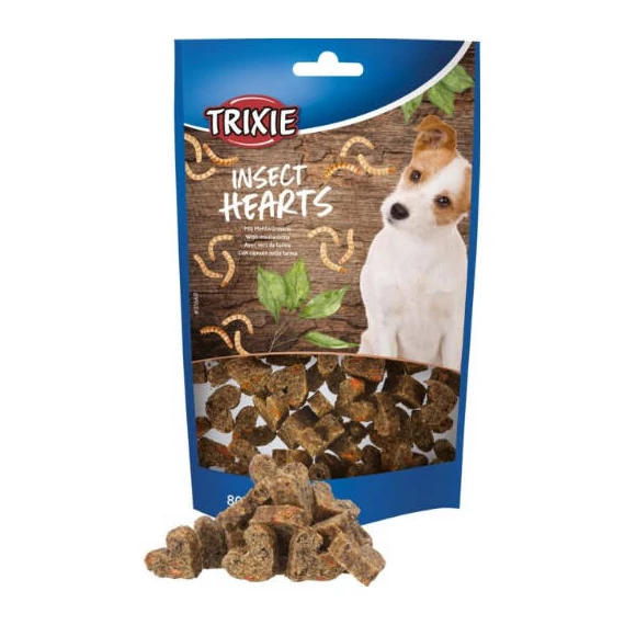Trixie Insect Hearts with mealworms - jutalomfalat (monoprotein) kutyák részére (80g)