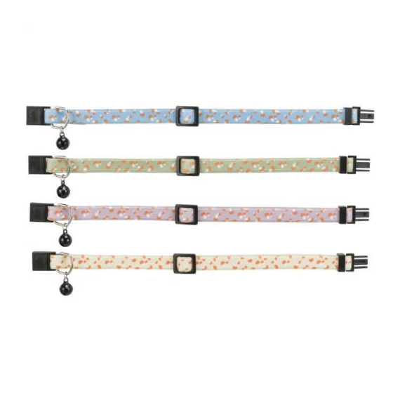 KT25.Trixie Cat Collar, Elastic - nyakörv (többféle színben, gomba mintával) macskák részére