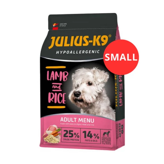 JULIUS-K9 12kg ADULT HYPOALLERGENIC Lamb&Rice (bárány&rizs) SMALL