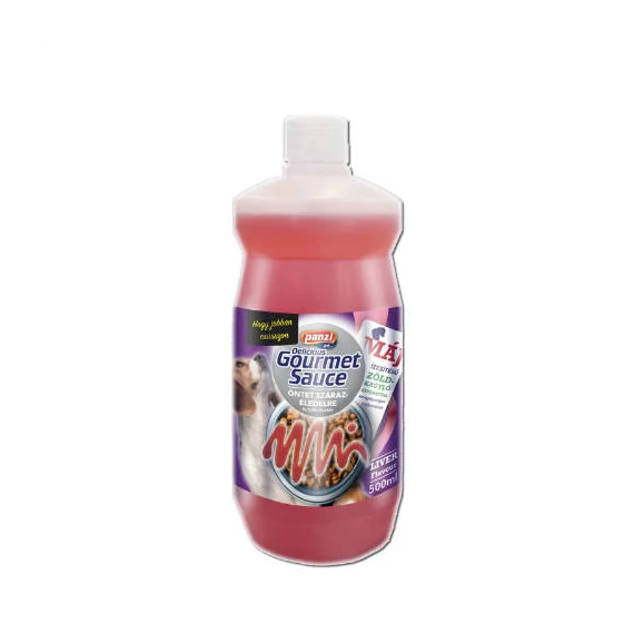 Panzi Delicious Gourmet Sauce - öntet száraz eledelre (májas ízesítésű) kutyák részére (500ml)