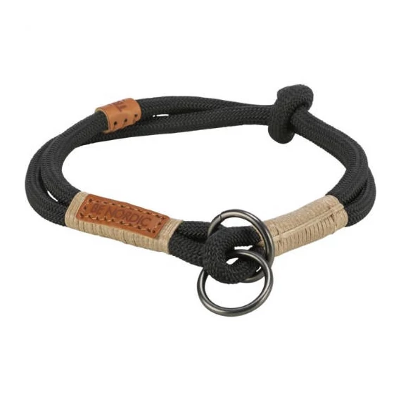 Trixie Be Nordic Collar - nyakörv fonott kötélből (fekete/homok) kutyák részére (L-XL:55cm/Ø13mm)