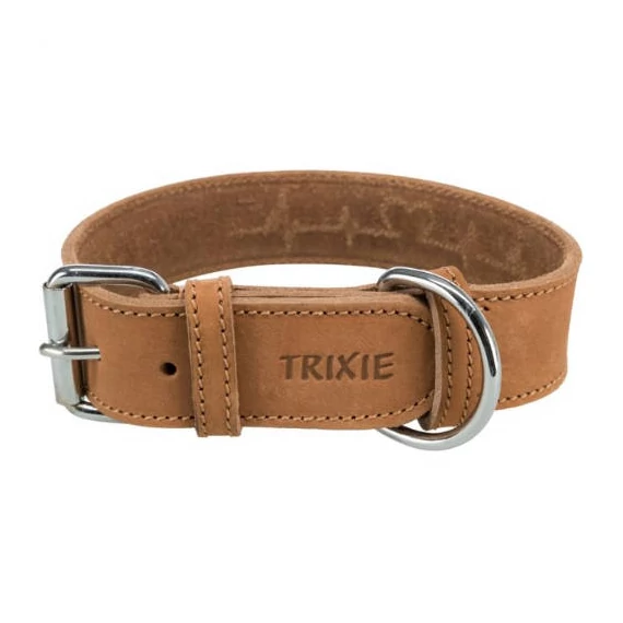 Trixie Leather Rustic - bőr nyakörv (barna) kutyák részére (S-M:34-40cm/30mm)