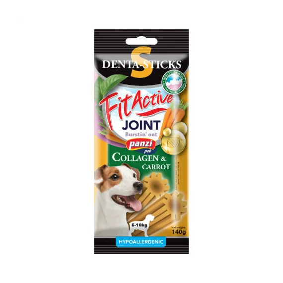 FitActive SNACK Denta-Sticks Hypoallergenic "S" - jutalomfalat (kollagén, répa) kutyák részére (140g)