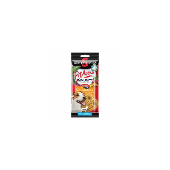 FitActive SNACK Denta-Sticks Hypoallergenic Immunity "S" - jutalomfalat (vörösáfonya, kurkuma) kutyák részére (140g)