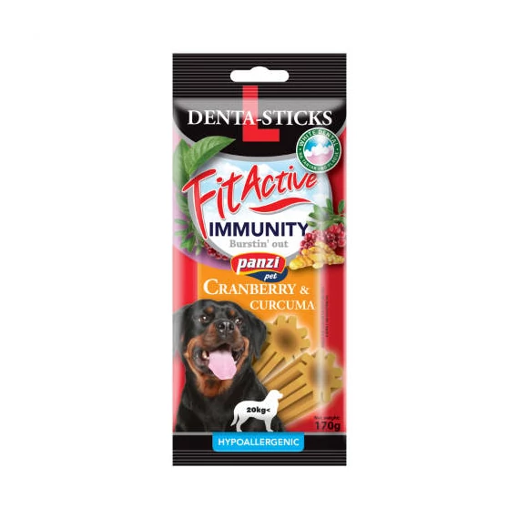 FitActive SNACK Denta-Sticks Hypoallergenic Immunity "L" - jutalomfalat (vörösáfonya, kurkuma) kutyák részére (170g)