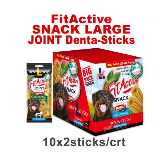 FitActive SNACK Denta-Sticks Hypoallergenic Joint "L" - jutalomfalat (kollagén, répa) kutyák részére (10dbx170g/#) - csak kartonra