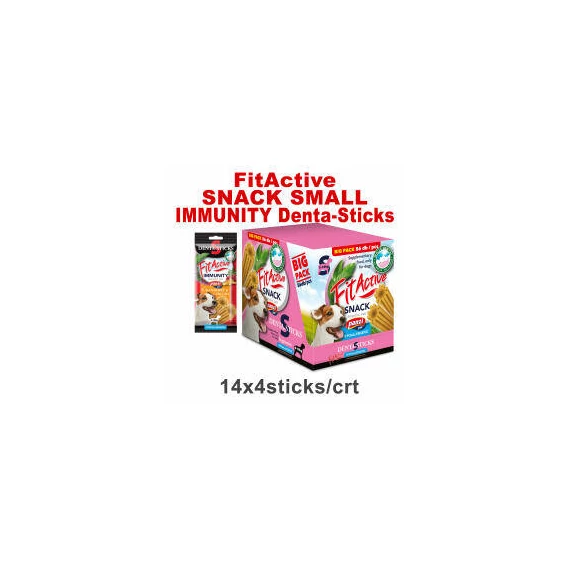 FitActive SNACK Denta-Sticks Hypoallergenic Immunity "S" - jutalomfalat (vörösáfonya, kurkuma) kutyák részére (14dbx140g/#) - csak kartonra