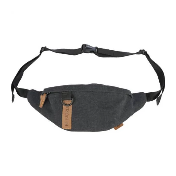 Trixie BE NORDIC Sling Bag - övtáska (fekete) csípő és válltáskaként hordható (zseb:24×11×8cm, öv: 50–165cm)