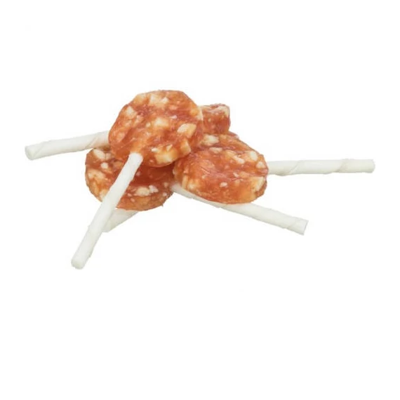 Trixie Chicken Cheese Lolly - jutalomfalat (csirke,sajt,marhabőr) kutyák részére (10cm/20g) - ömlesztve (50db/csomag)