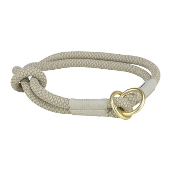 Trixie soft rope semi-choke - félfojtó nyakörv (világosszürke/szürke) kutyák részére (L-LX:55cm/Ø13mm)