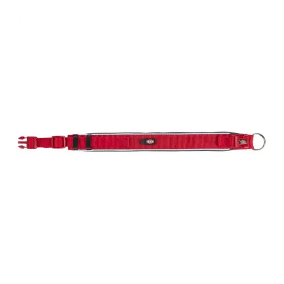 Trixie premium collar, extra wide (XS) - nyakörv (extra széles,piros/grafit) kutyák részére (XS-S) 27-35cm/25mm
