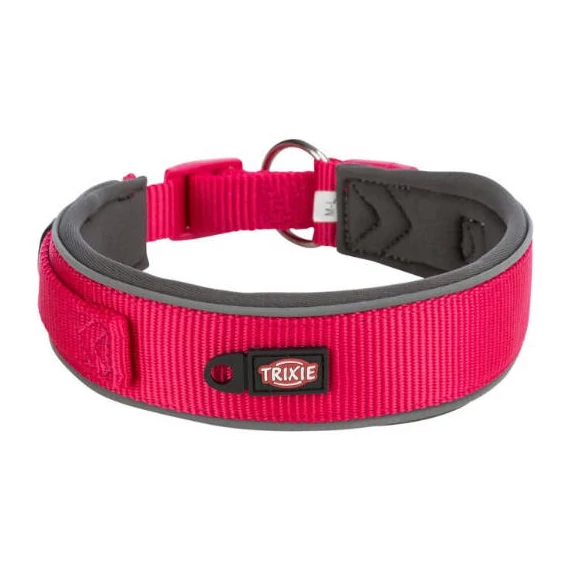 Trixie premium collar, extra wide (L) - nyakörv (extra széles,fukszia/grafit) kutyák részére (L) 46-55cm/50mm